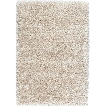 Tapis à poils longs beige clair 160x230cm - Céleste