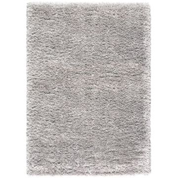 Tapis à poils longs gris clair 200x290cm - Céleste