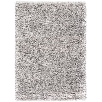 Tapis à poils longs gris clair 160x230cm - Céleste