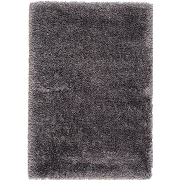 Tapis à poils longs gris brun 200x290cm - Céleste