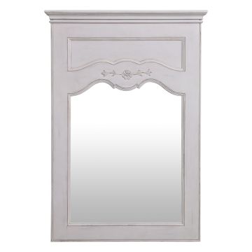 Miroir trumeau rectangulaire en pin blanc - Château