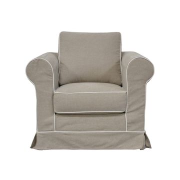 Fauteuil en tissu naturel - Crowson