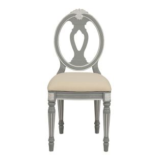 Chaise en tissu et pin massif gris - Gustavien