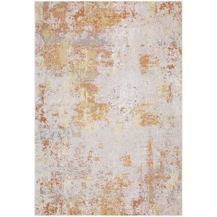 Grand tapis abstrait blanc et doré 200x300 - Atmosphere