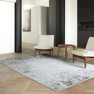 Tapis abstrait gris foncé/blanc 125x180cm - Frimas