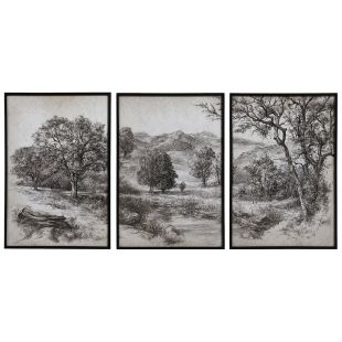 Triptyque toile de Jouy