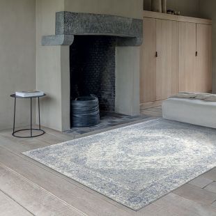 Tapis persan bleu gris 125x180cm - Caldeira