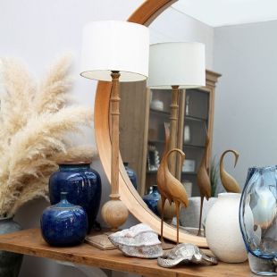 Lampe en bois naturel