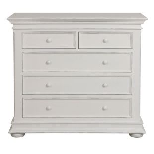 Commode 5 tiroirs blanche - Harmonie