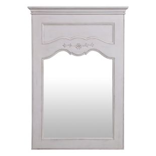 Miroir trumeau rectangulaire en pin blanc - Château