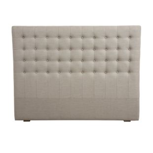 Tête de lit capitonnée 140/160 cm en hévéa et tissu - Capucine