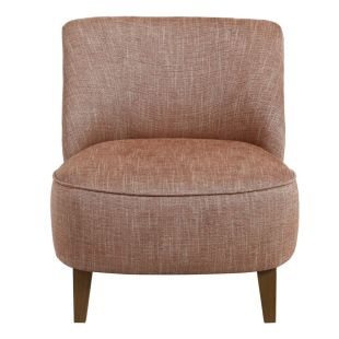 Fauteuil en frêne et tissu orange briqué - Victor