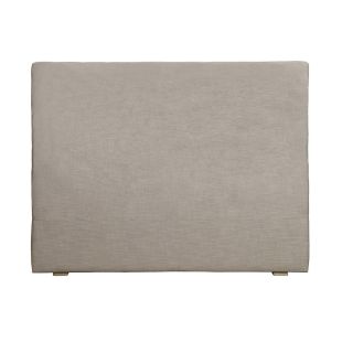 Tête de lit 140/160 cm en tissu beige - Capucine