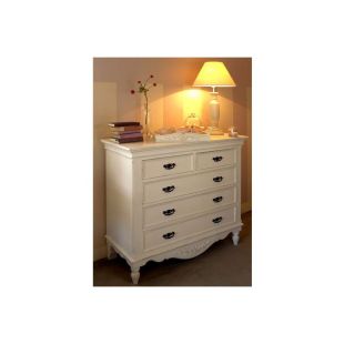 Commode blanche 5 tiroirs - Romance