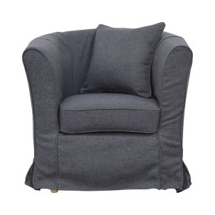 Fauteuil cabriolet en tissu gris - Bristol